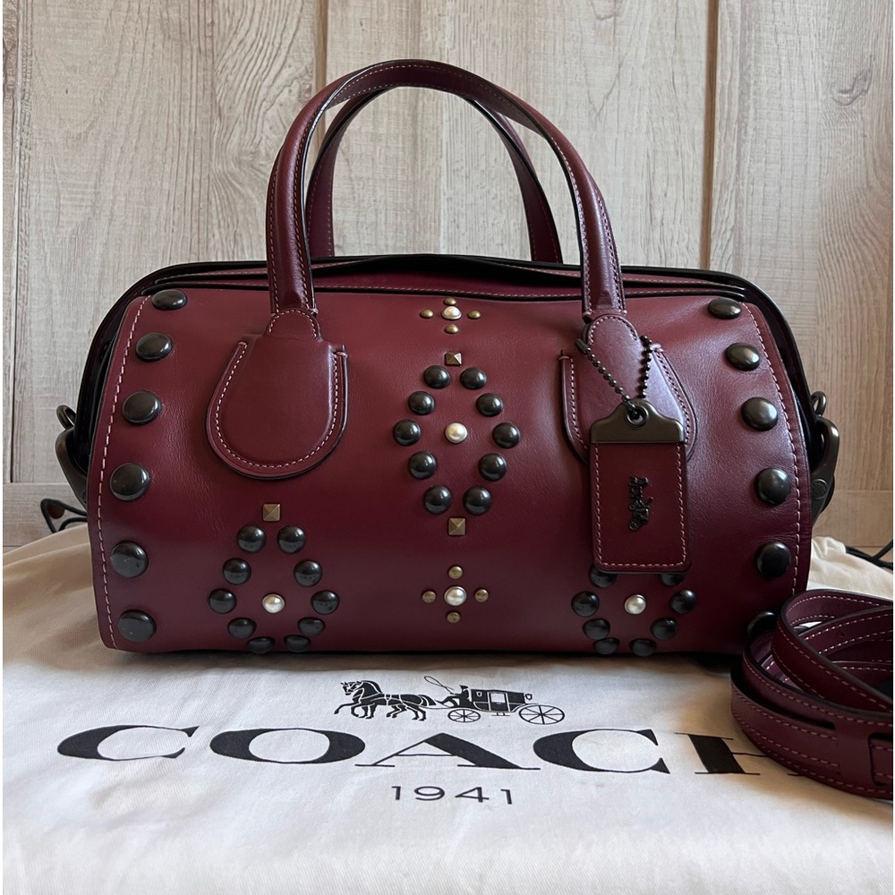 COACH 1941  Badlands Satchel With Western Rivets